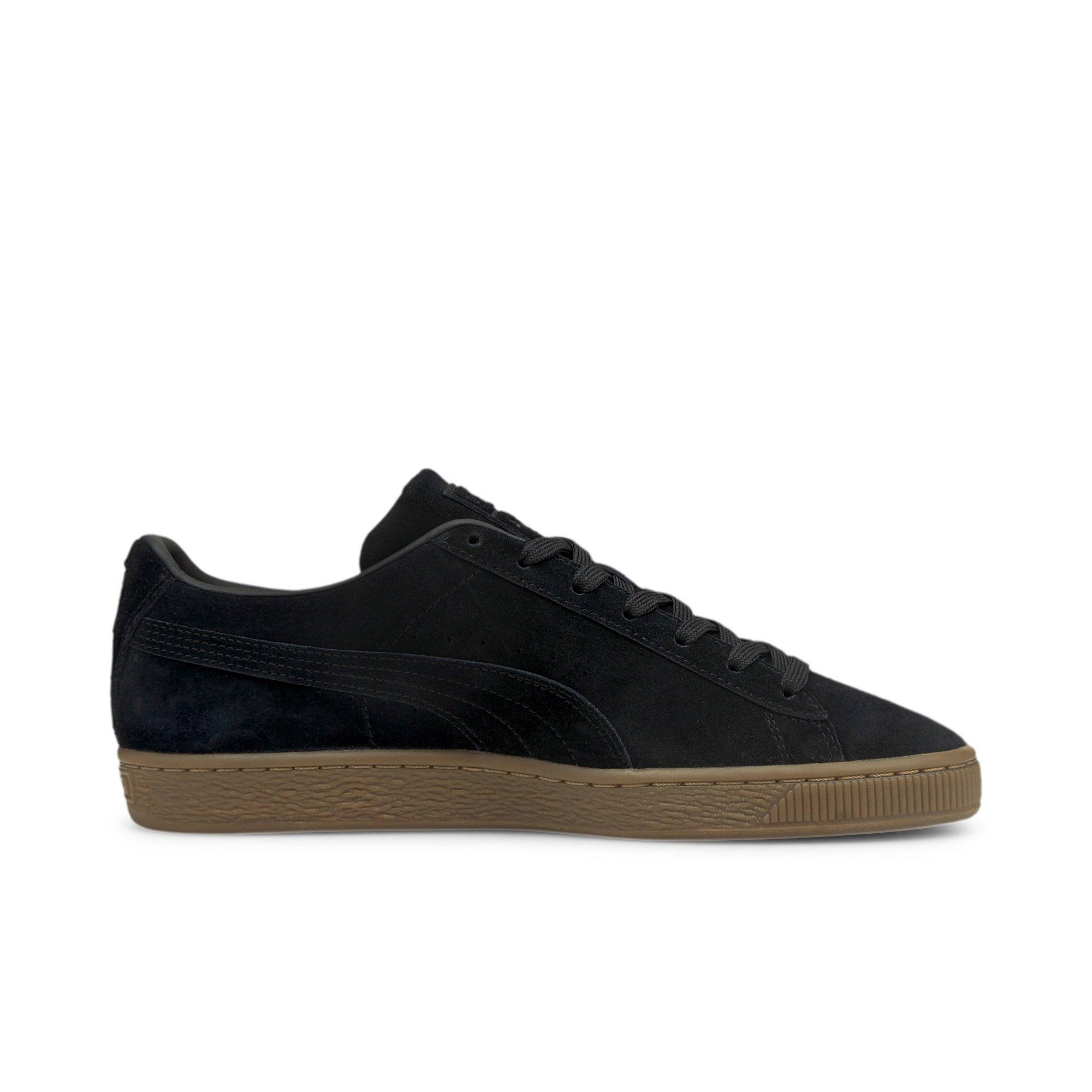 Puma suede black on sale gum